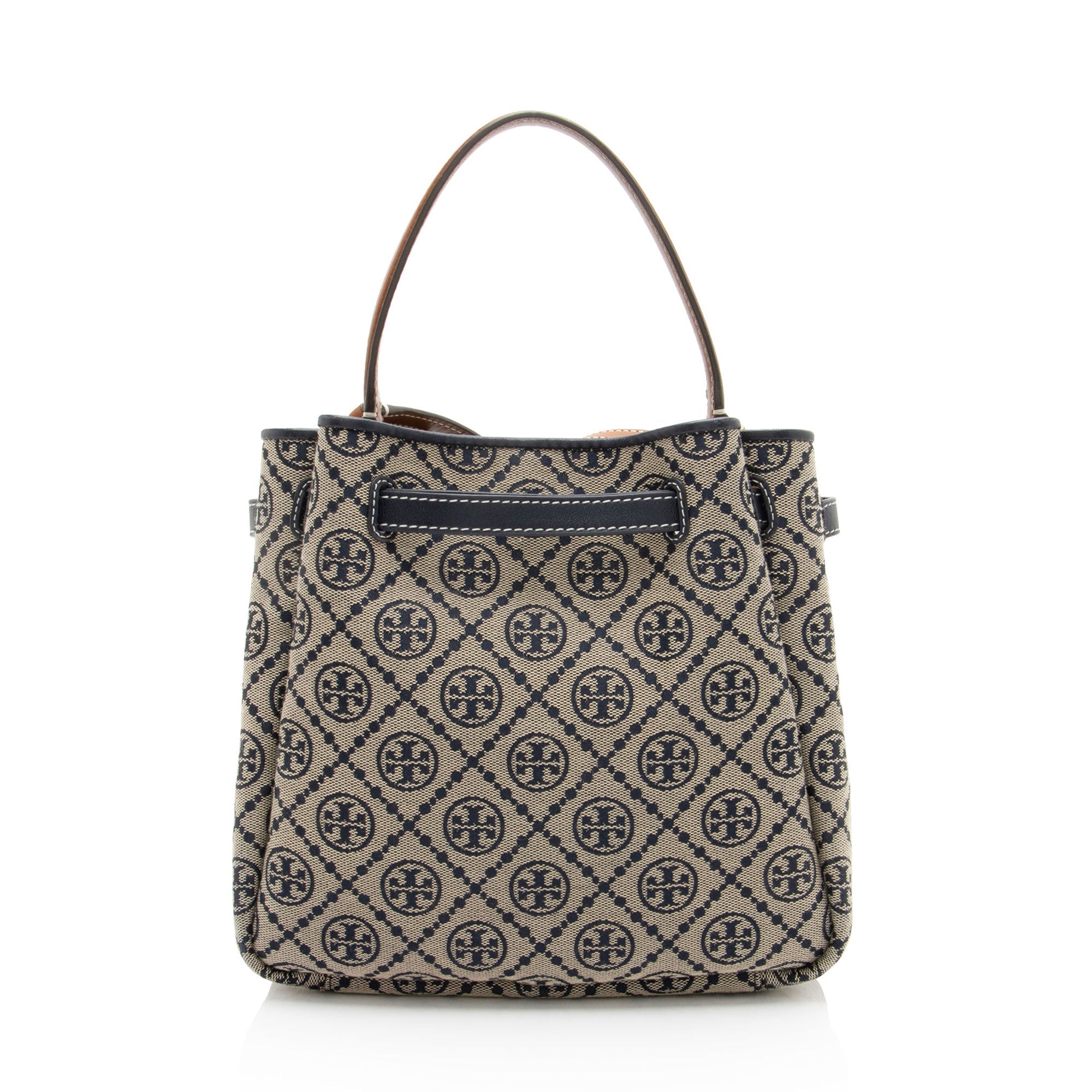 Tory Burch T Monogram Canvas Romy Bucket Bag