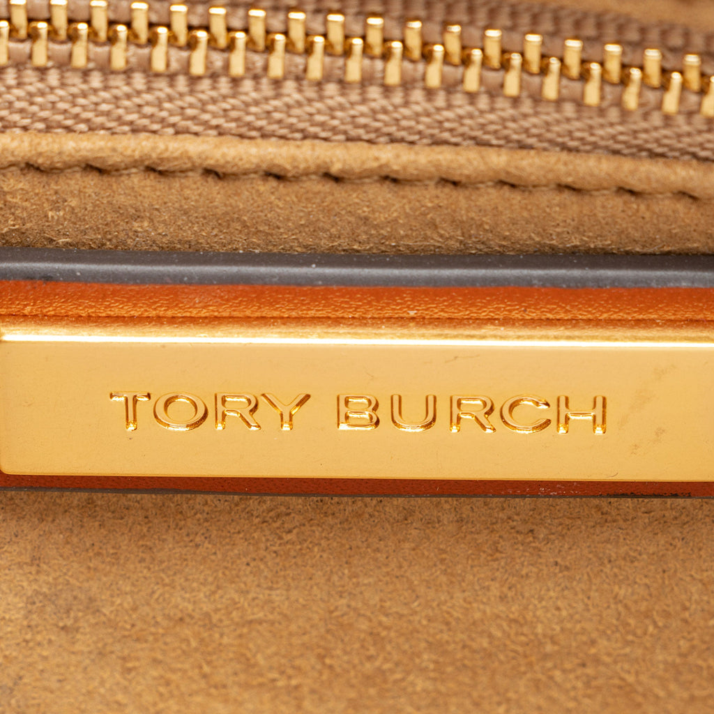 Tory Burch T Monogram Embossed Patent Leather Studio Shoulder Bag (SHF-SpEznC)