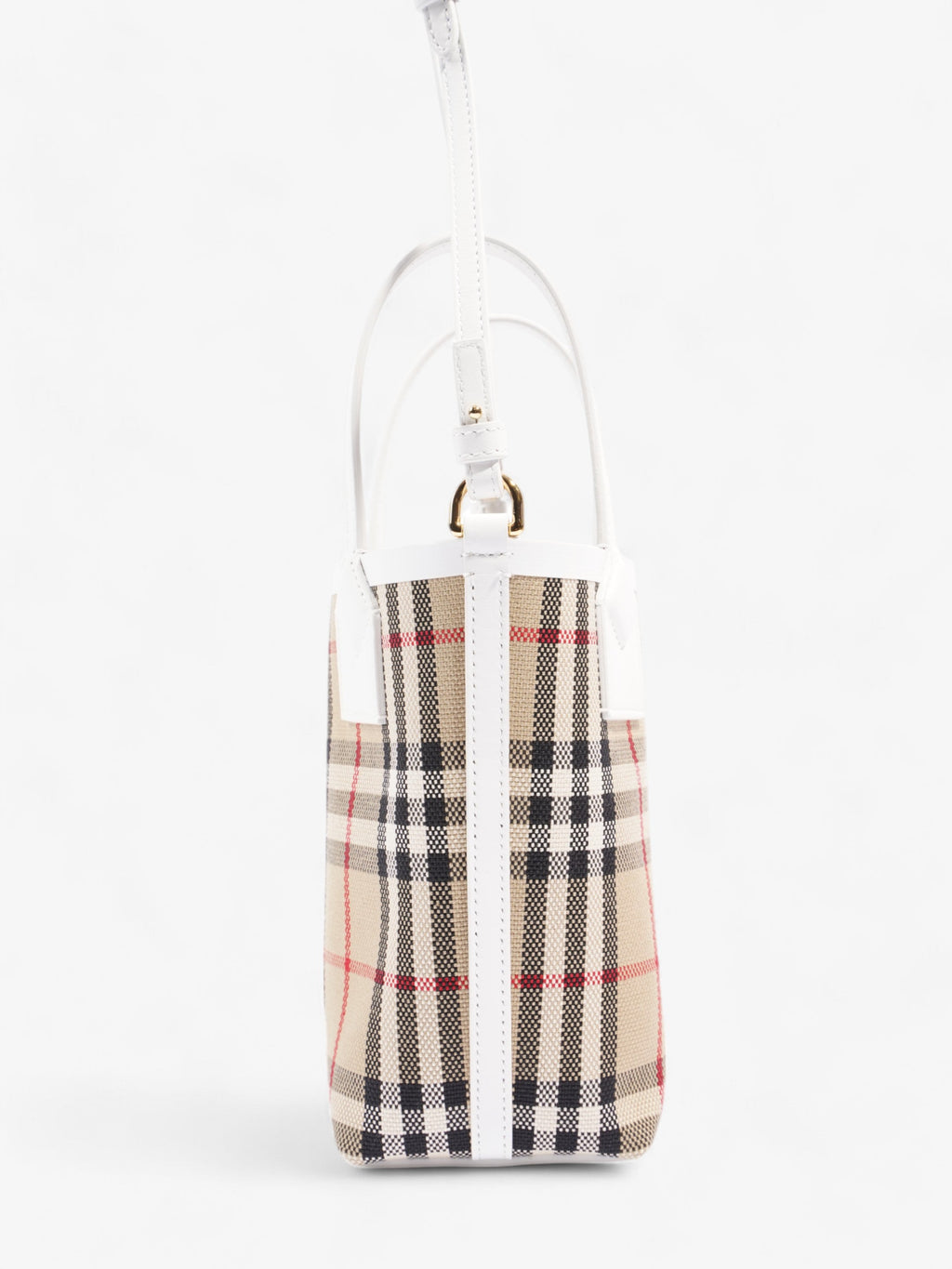 Burberry London Tote Archive Beige / White Cotton Mini