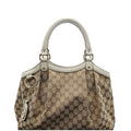 GUCCI Sukey Medium GG Canvas Tote Bag Beige 211944