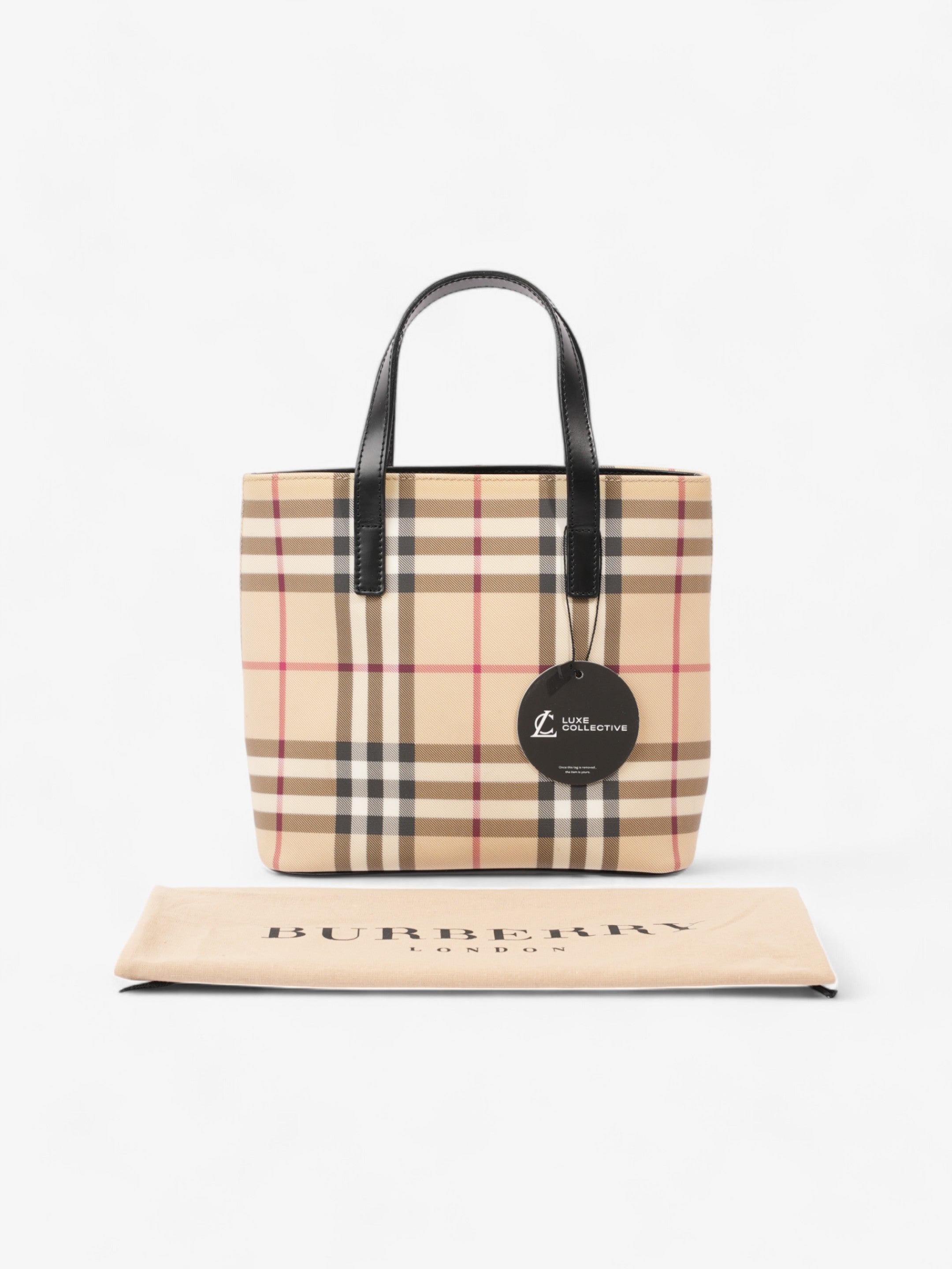 Burberry London Tote Nova Check Canvas