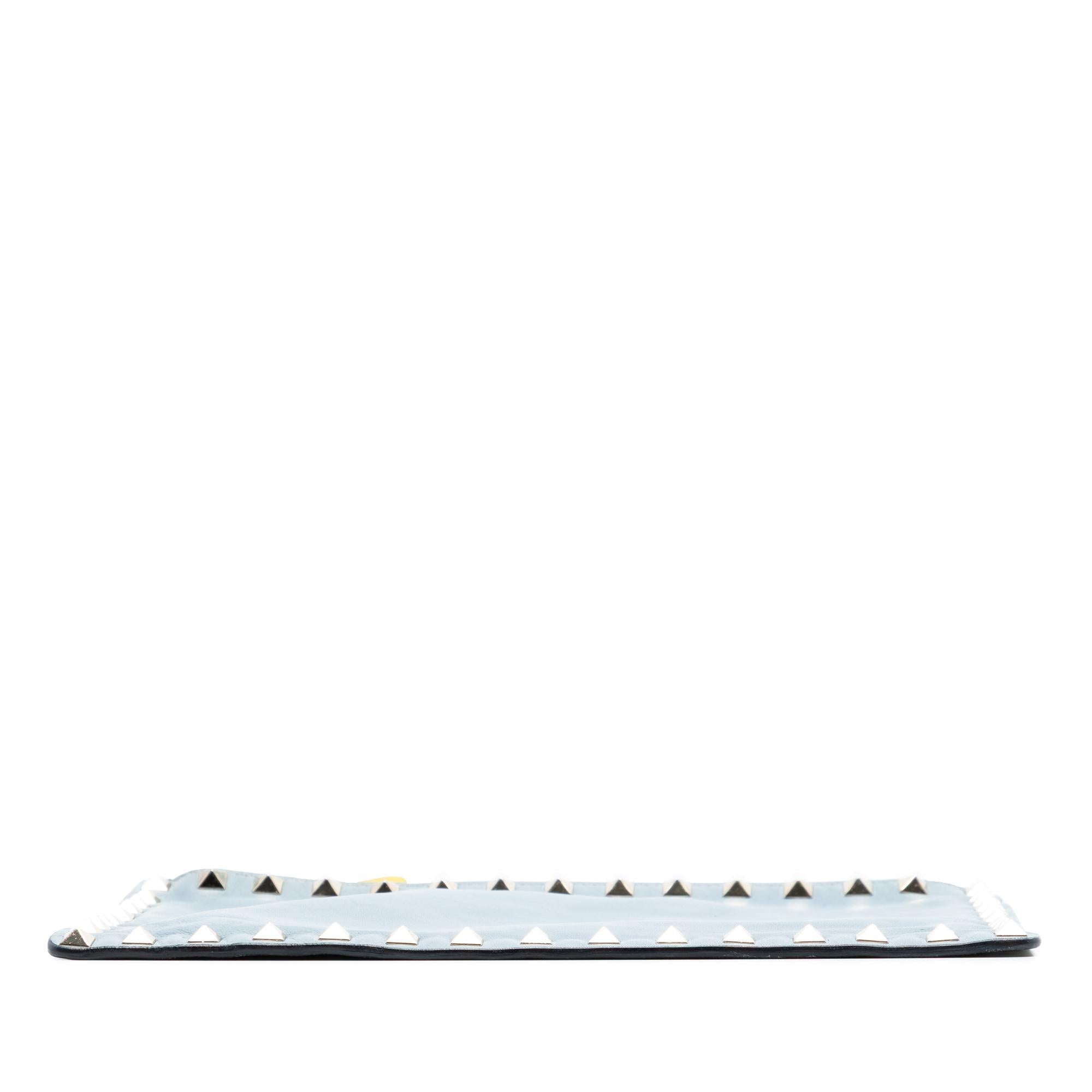 Valentino Bicolor Leather Rockstud Clutch
