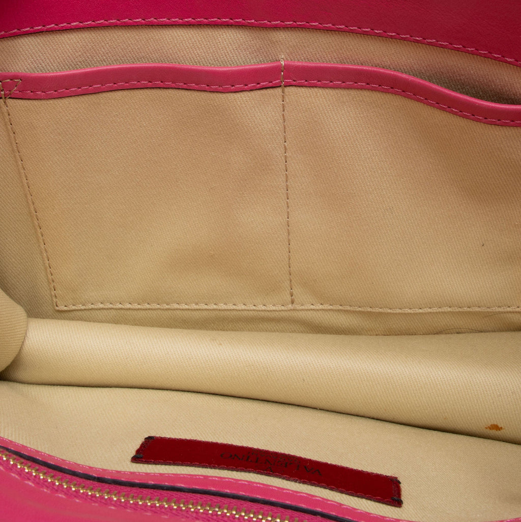 Valentino Calfskin Glam Lock Medium Shoulder Bag (SHF-H9eHek)