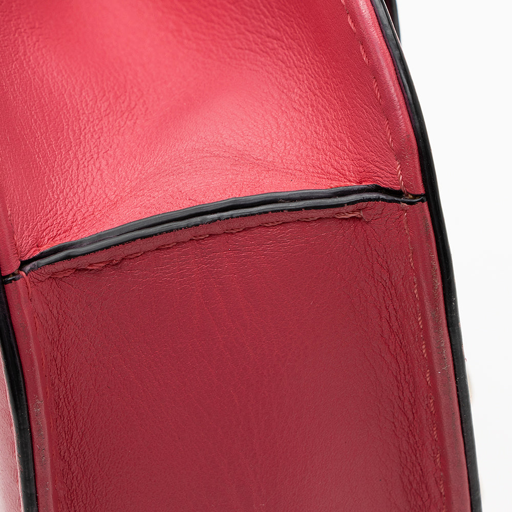 Valentino Calfskin Glam Lock Small Shoulder Bag