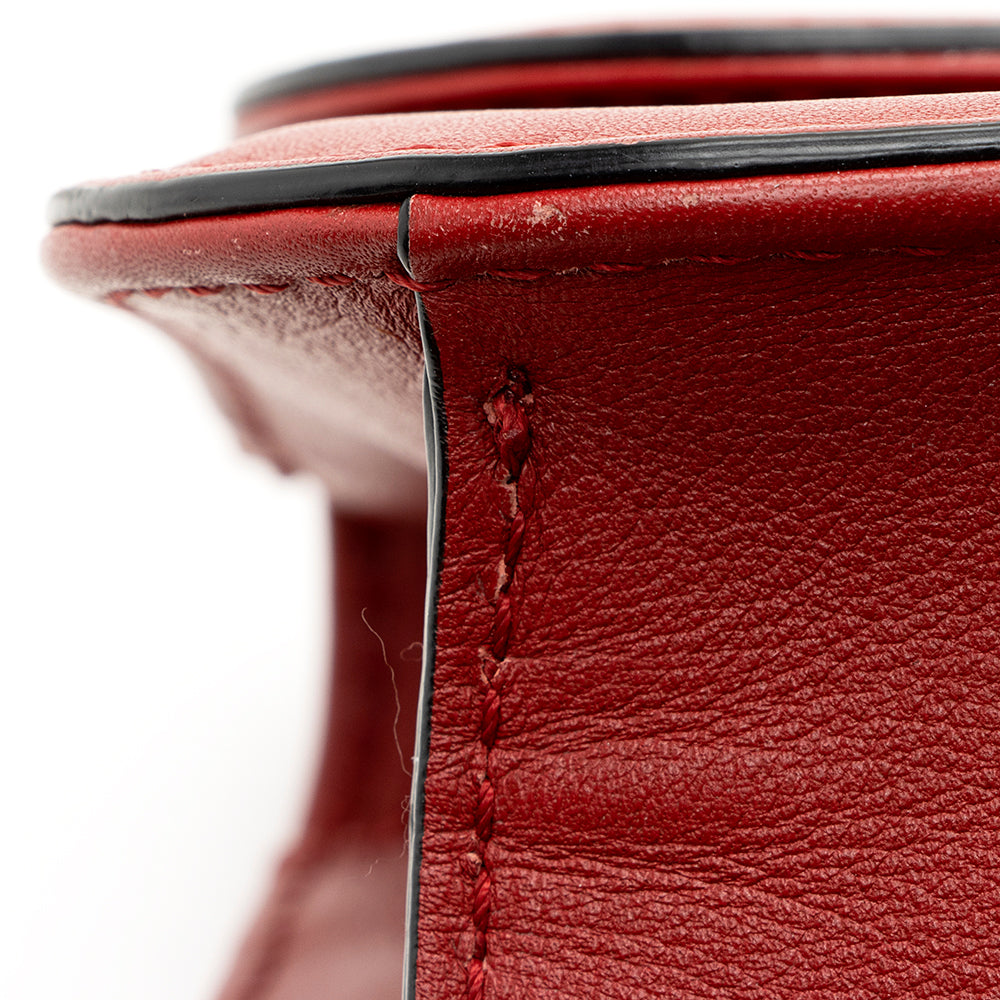 Valentino Calfskin Glam Lock Small Shoulder Bag (SHF-19767)