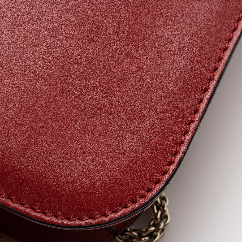 Valentino Calfskin Glam Lock Small Shoulder Bag (SHF-22684)