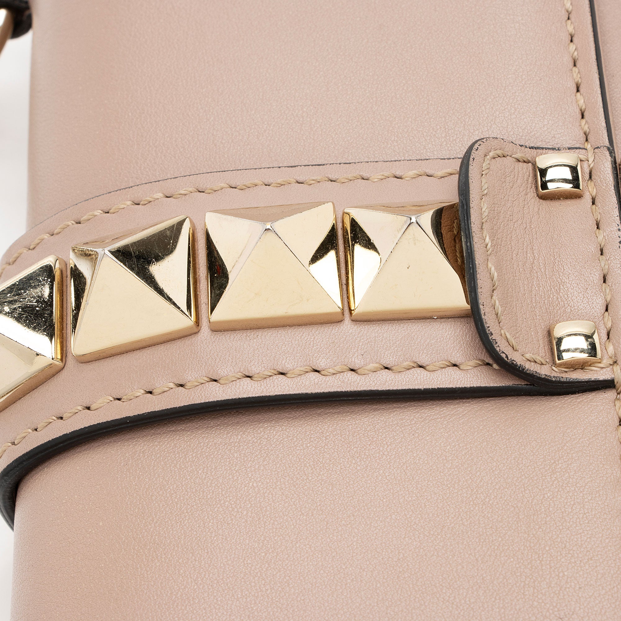 Valentino Calfskin Glam Lock Small Shoulder Bag