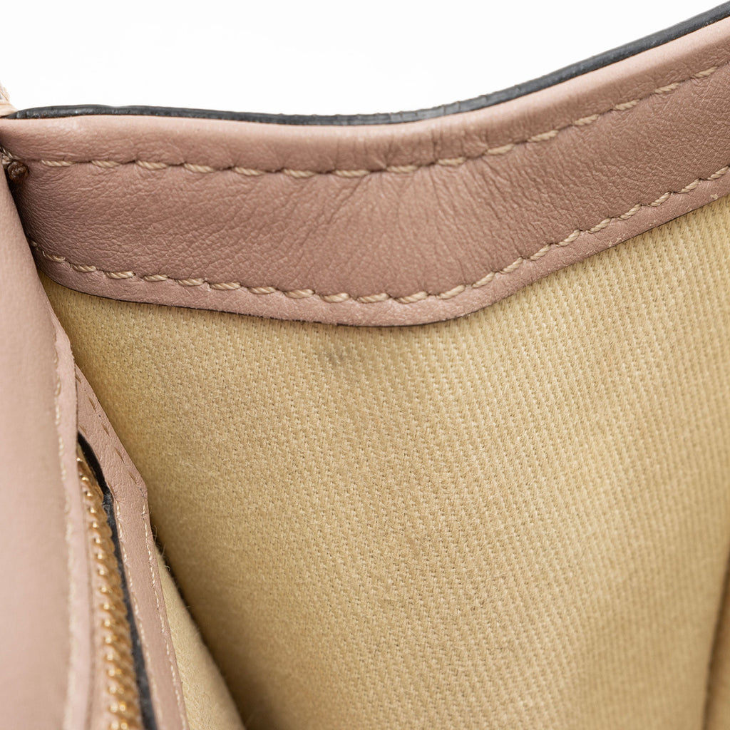 Valentino Calfskin Glam Lock Small Shoulder Bag
