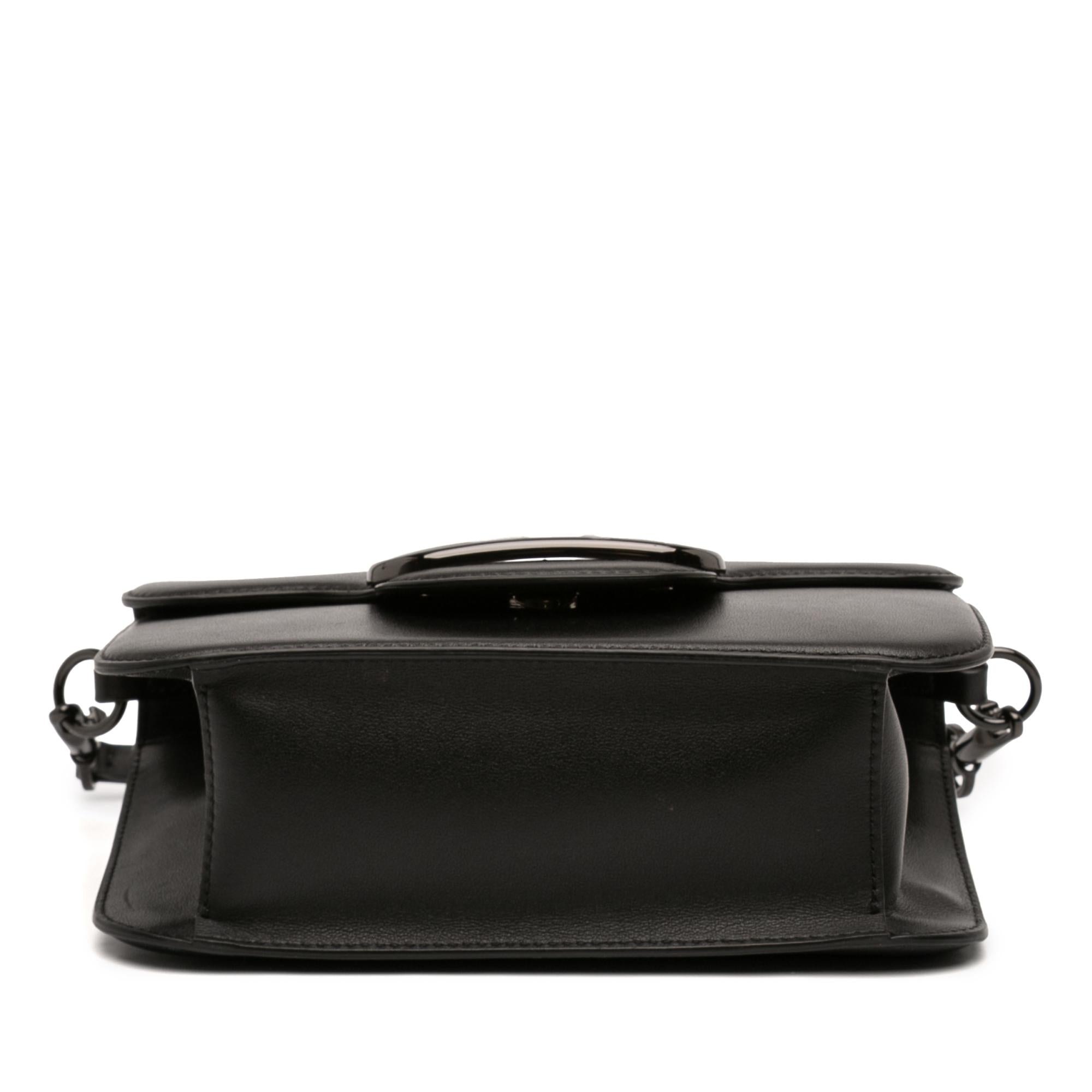 Valentino Calfskin Logo Flap Satchel