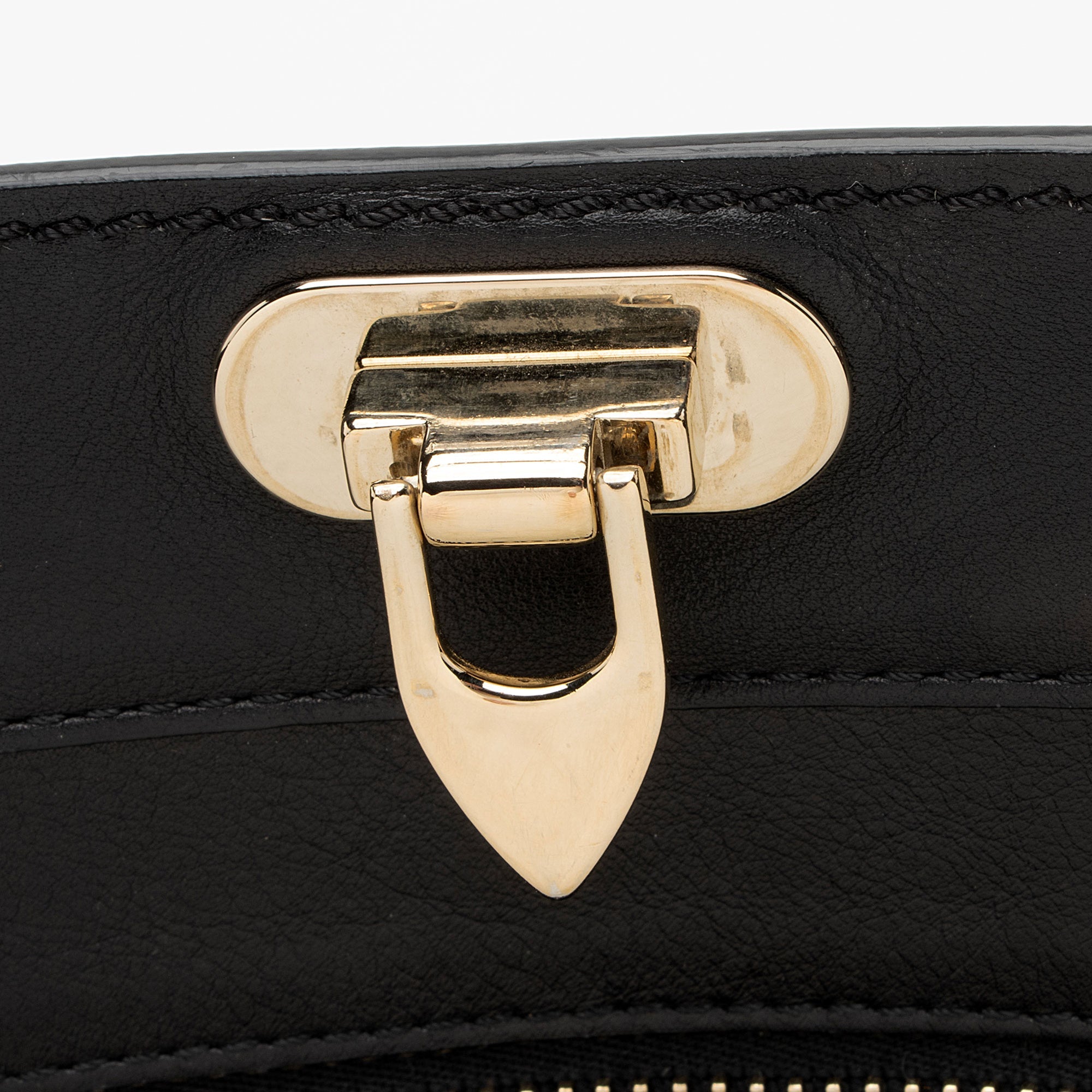Valentino Calfskin Rockstud Double Handle Medium Tote