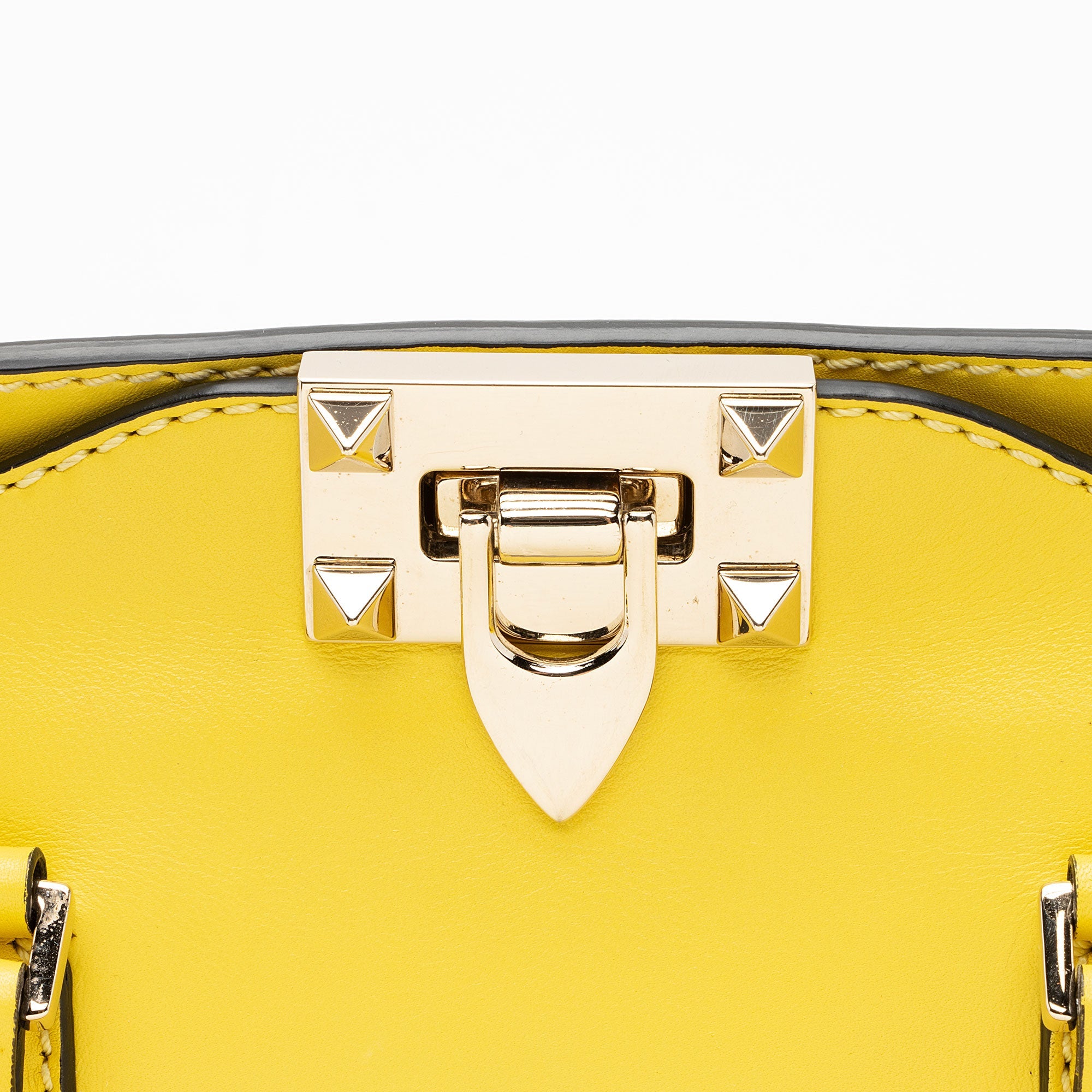Valentino Calfskin Rockstud Double Handle Mini Tote (SHF-8c9L8s)