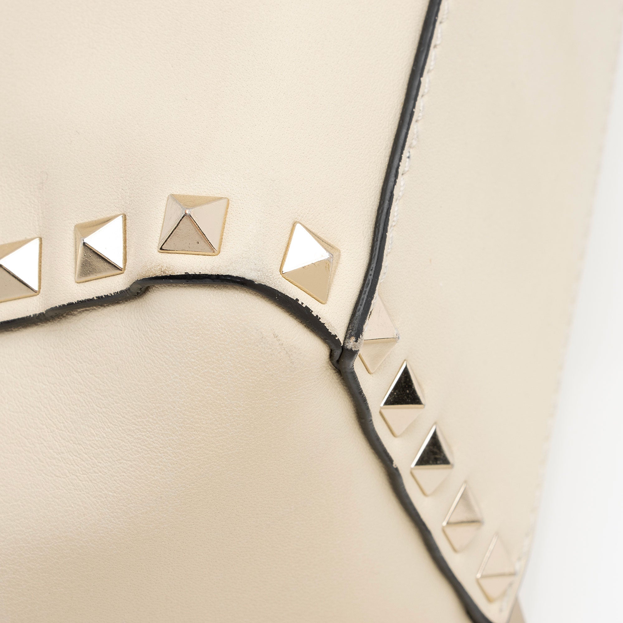 Valentino Calfskin Rockstud Double Handle Mini Tote (SHF-VEoJao)