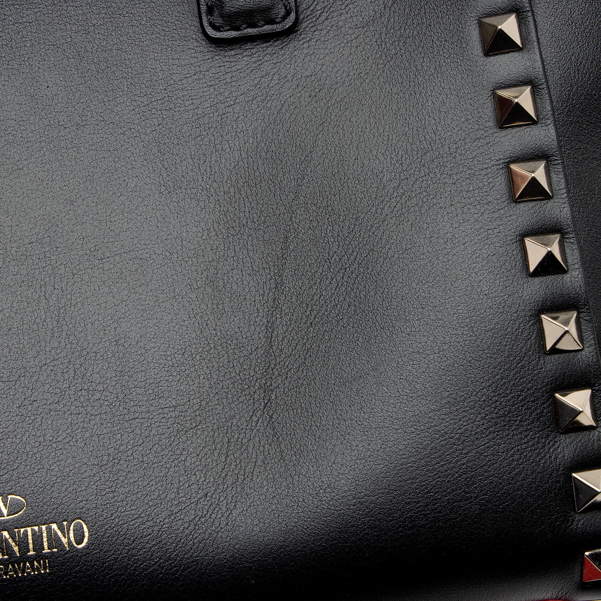 Valentino Calfskin Rockstud Double Handle Small Tote