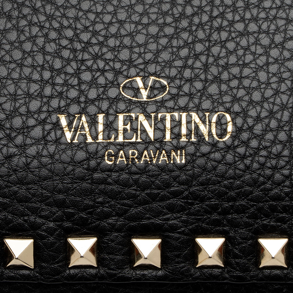 Valentino Calfskin Rockstud Medium Reversible Tote