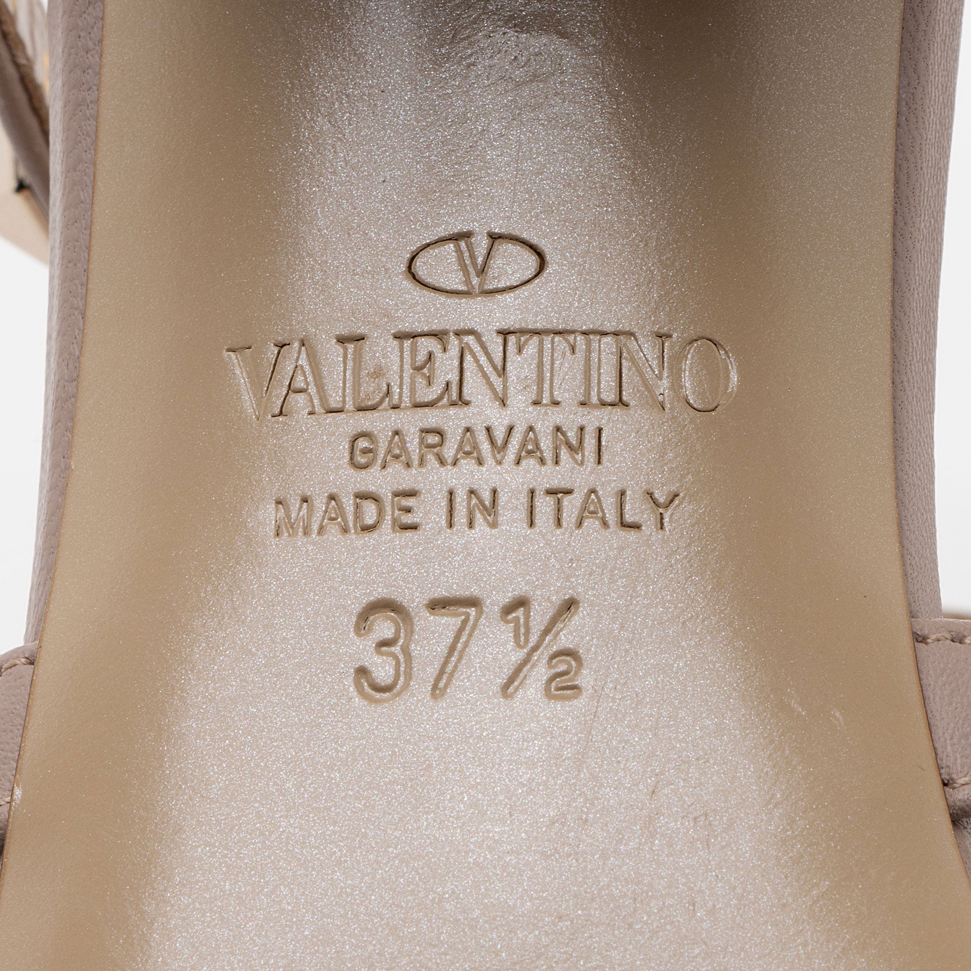 Valentino Calfskin Rockstud Slide Sandals - Size 7.5 / 37.5 (SHF-X4kMjr)