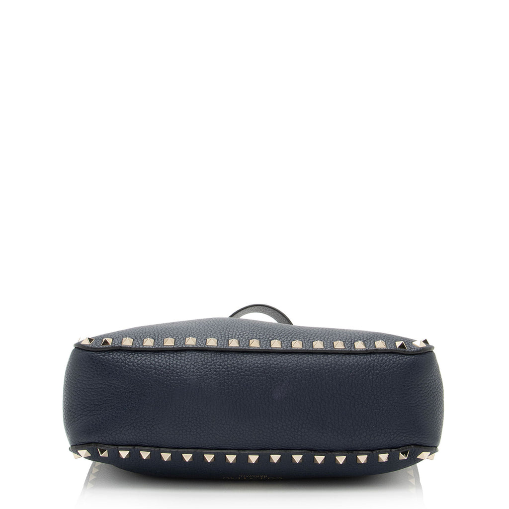 Valentino Calfskin Rockstud Small Messenger Bag (SHF-pObWhv)