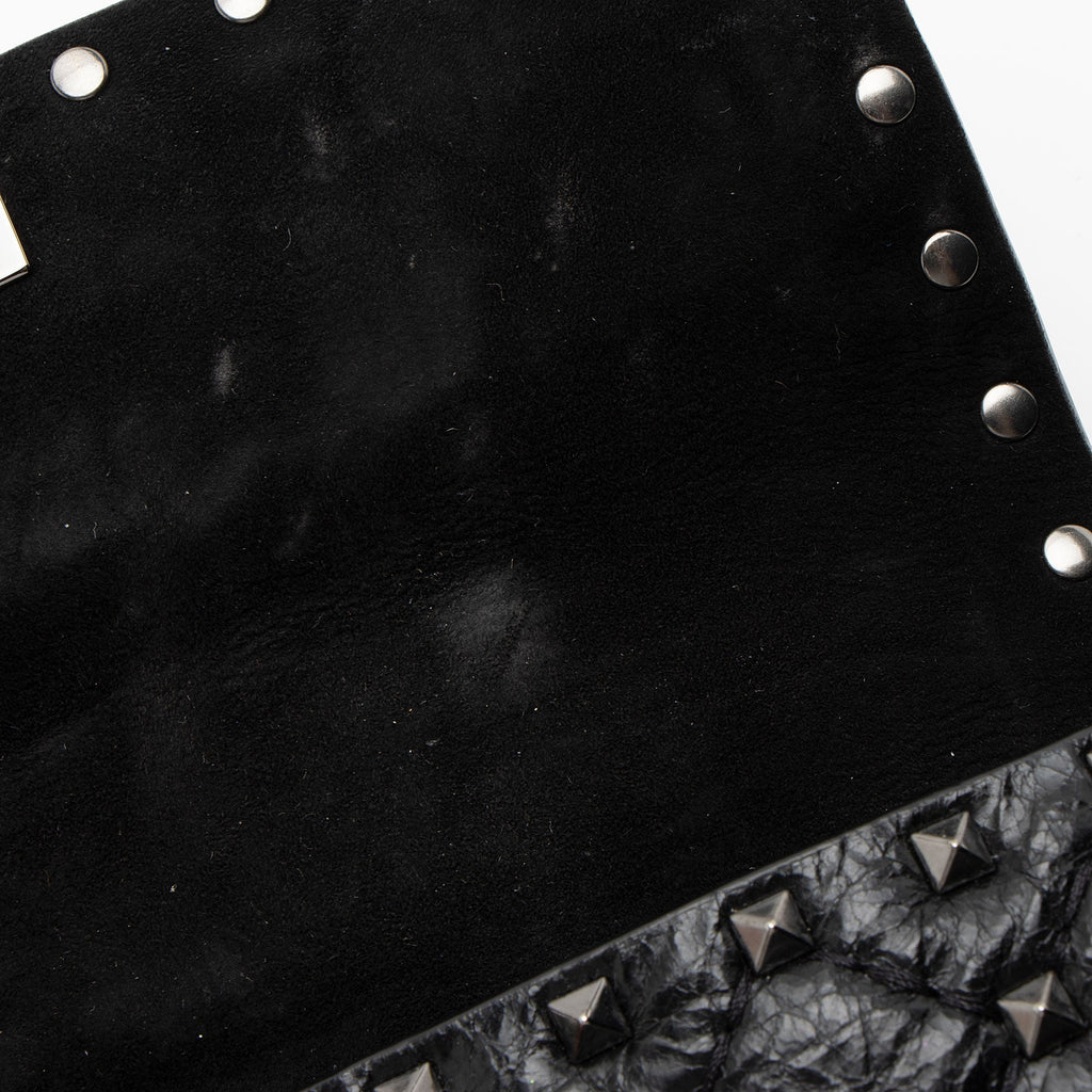 Valentino Calfskin Rockstud Spike Up Chain Small Shoulder Bag (SHF-rCwl8I)