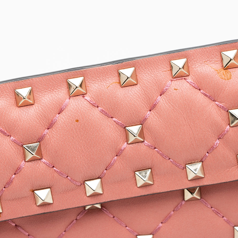 Valentino Calfskin Rockstud Spike Up Chain Shoulder Bag (SHF-13354)
