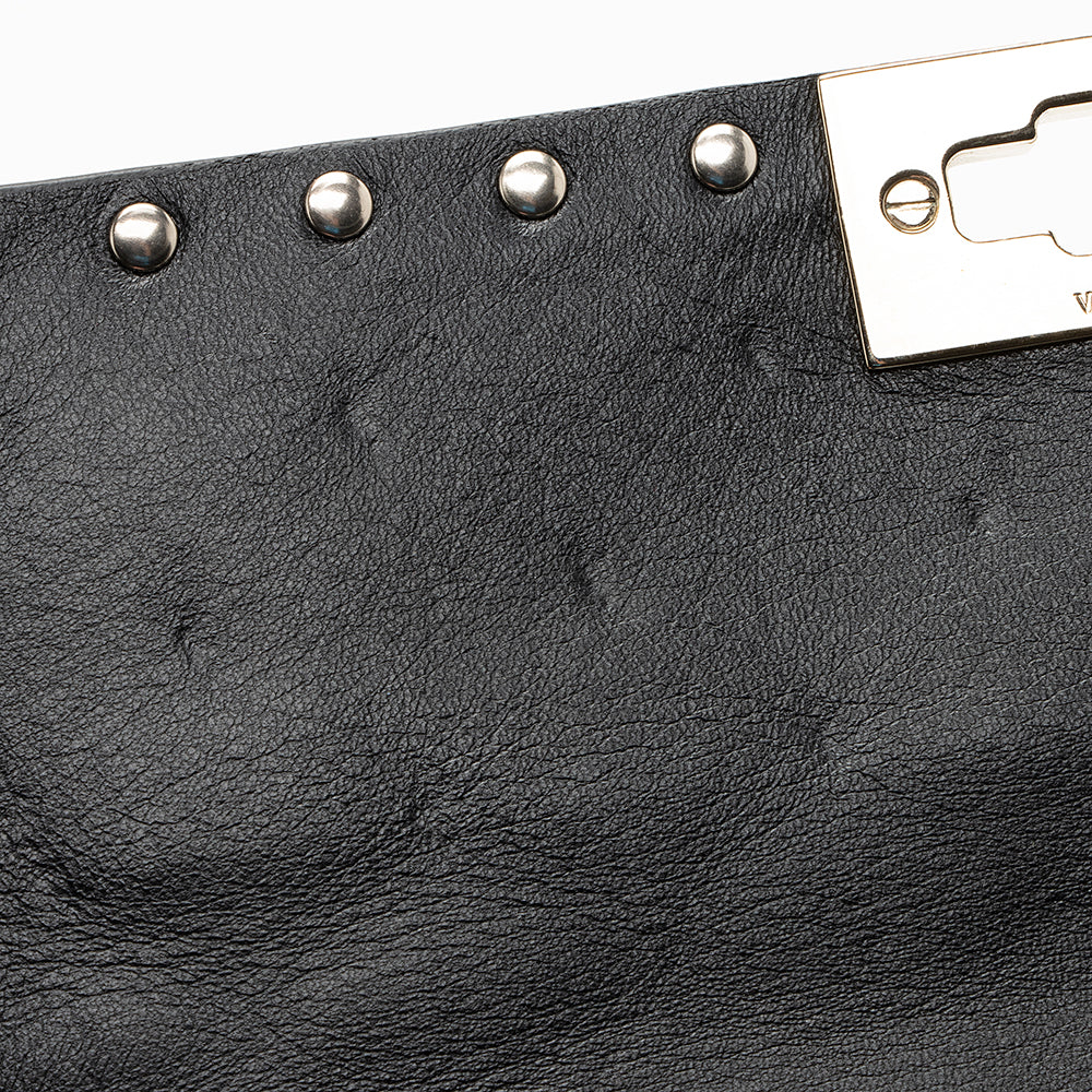 Valentino Calfskin Rockstud Spike Up Chain Shoulder Bag (SHF-19936)