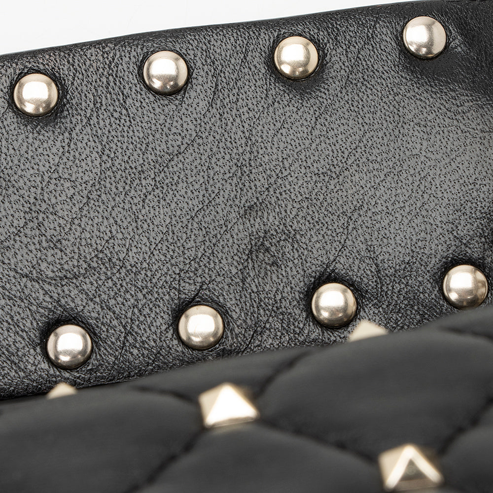 Valentino Calfskin Rockstud Spike Up Chain Shoulder Bag (SHF-19936)
