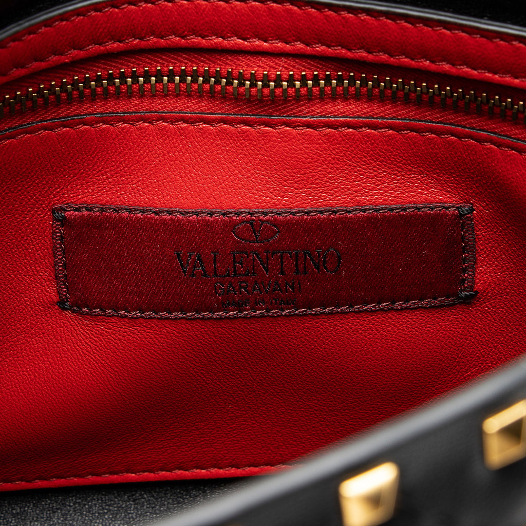 Valentino Calfskin Rockstud Spike Up Shoulder Bag (SHF-wWnaqz)
