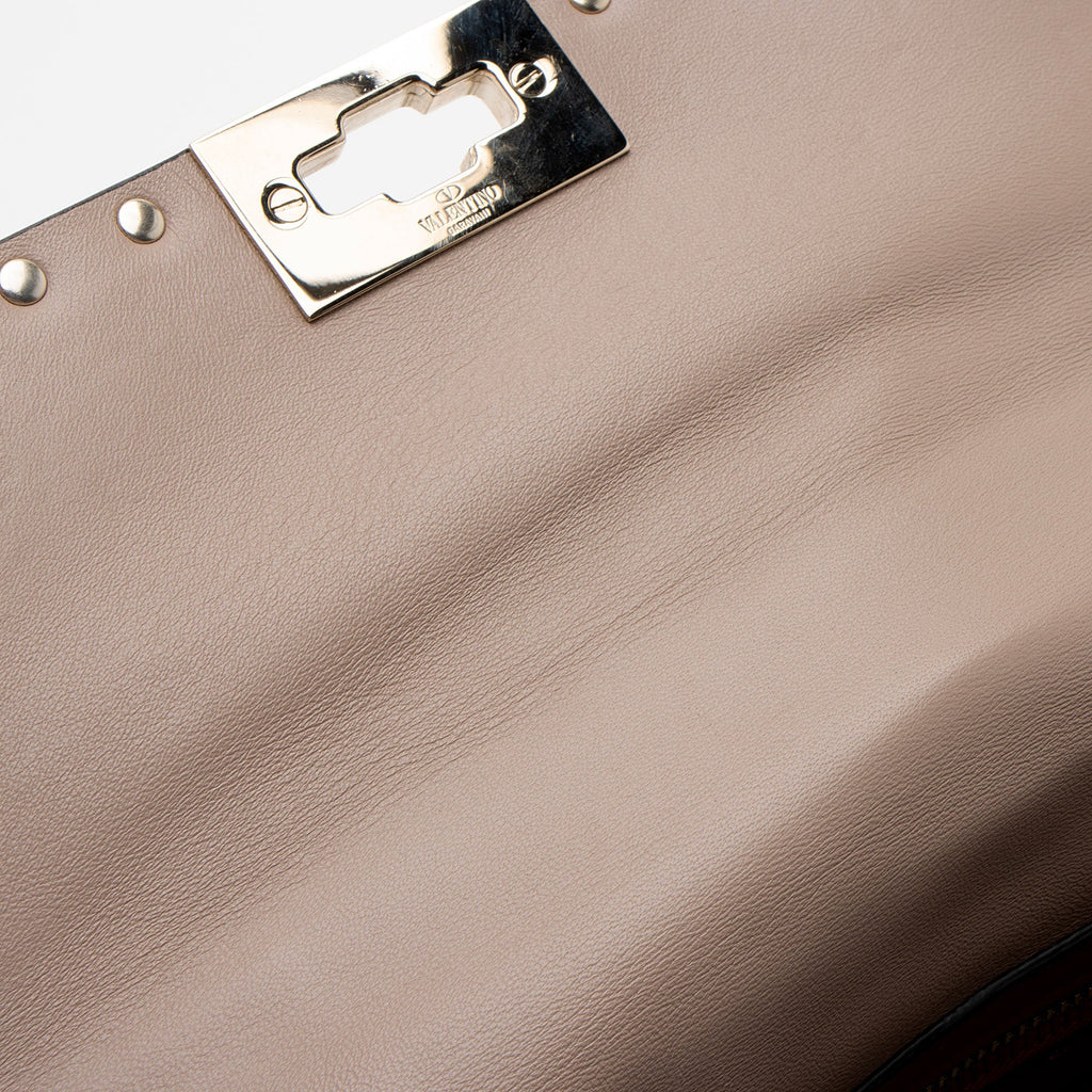 Valentino Calfskin Rockstud Spike Up Shoulder Bag