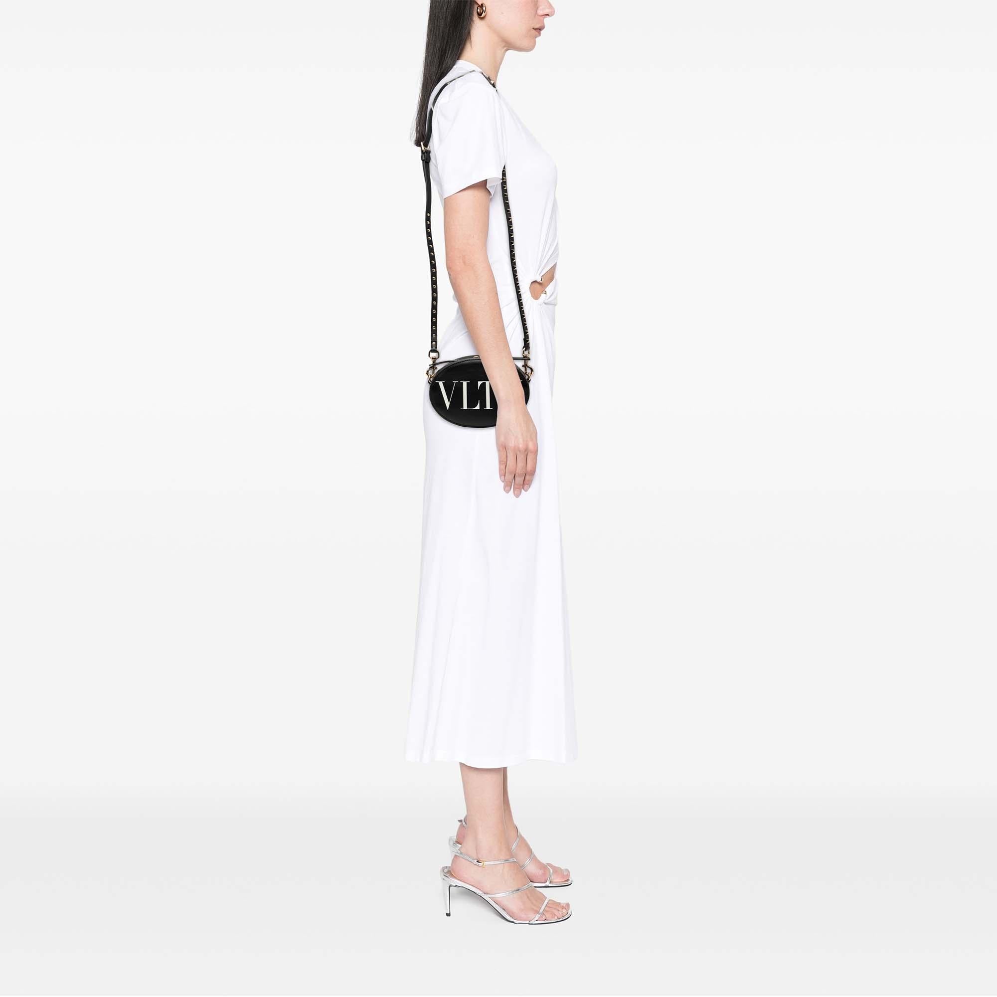 Valentino Calfskin Rockstud VLTN Oval Crossbody