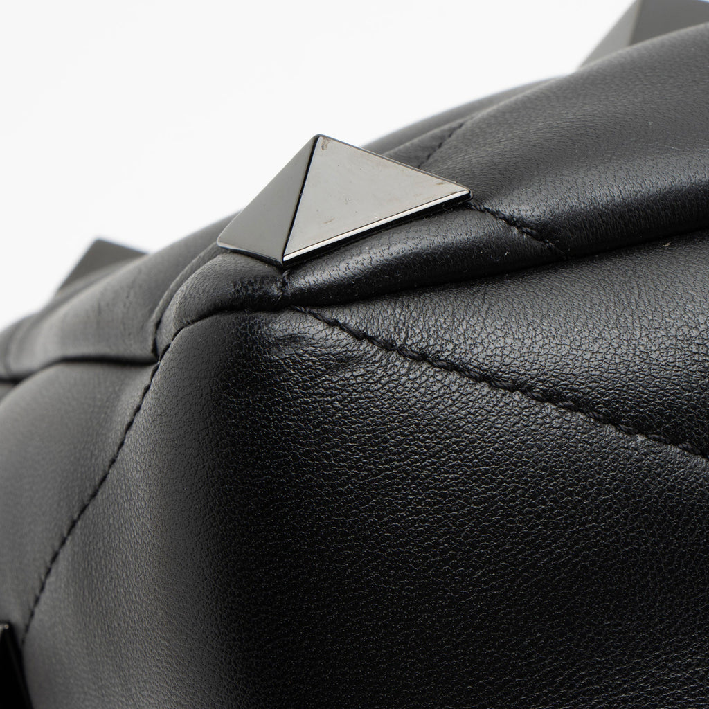 Valentino Calfskin Roman Stud Maxi Shoulder Bag