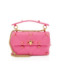 Valentino Calfskin Roman Stud Medium Shoulder Bag