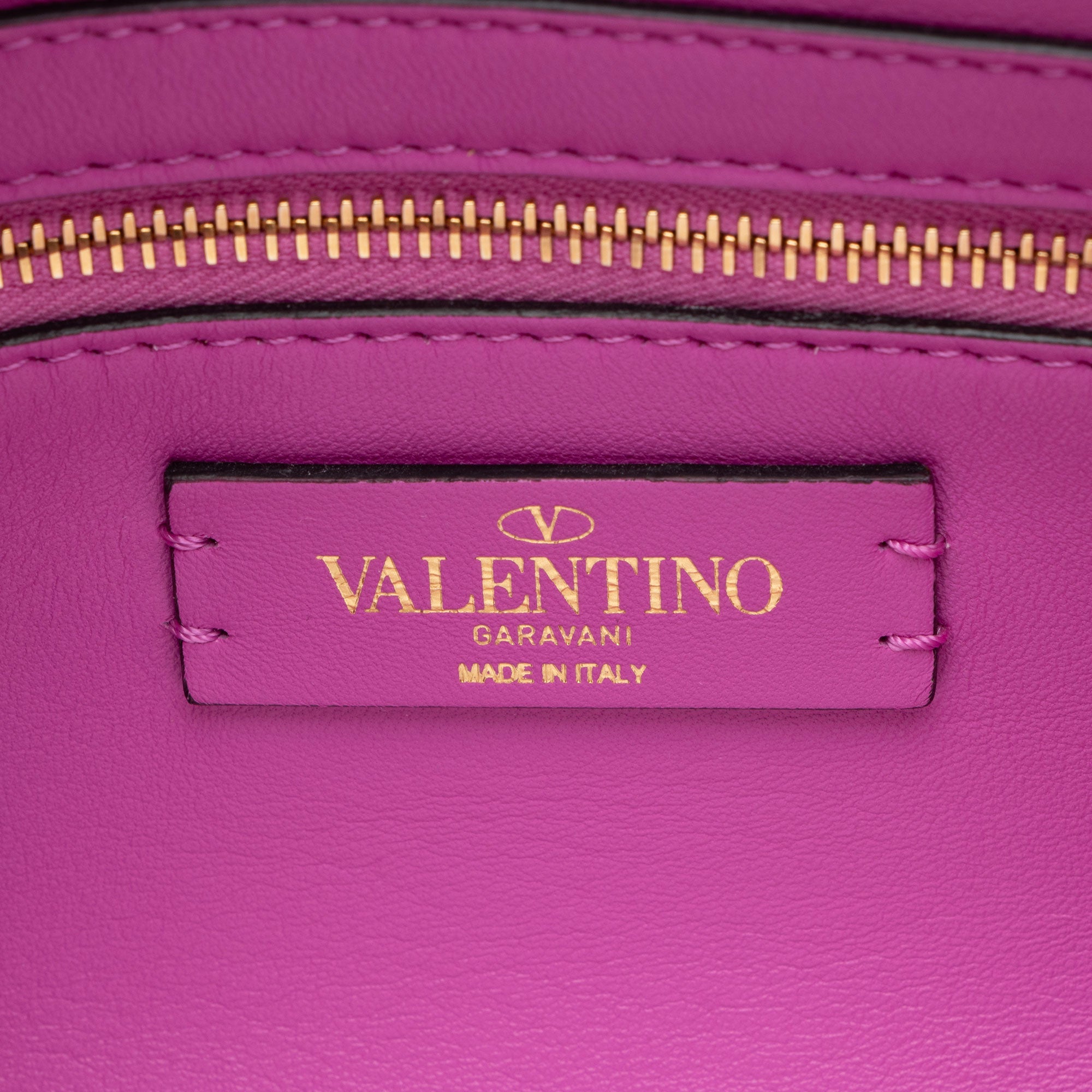 Valentino Calfskin Roman Stud Medium Shoulder Bag