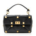 Valentino Calfskin Roman Stud Medium Shoulder Bag