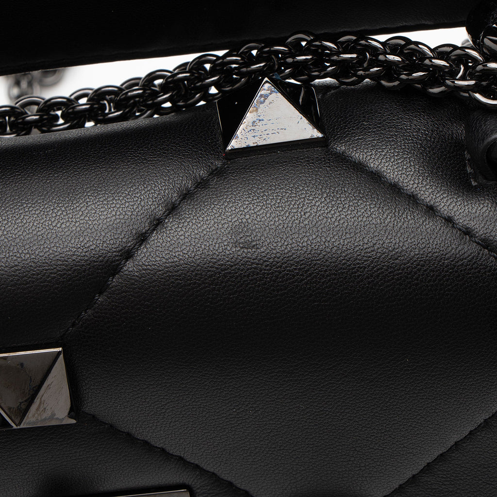 Valentino Calfskin Roman Stud Small Shoulder Bag