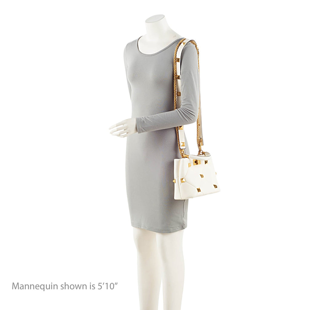 Valentino Calfskin Roman Stud The Handle Small Top Handle