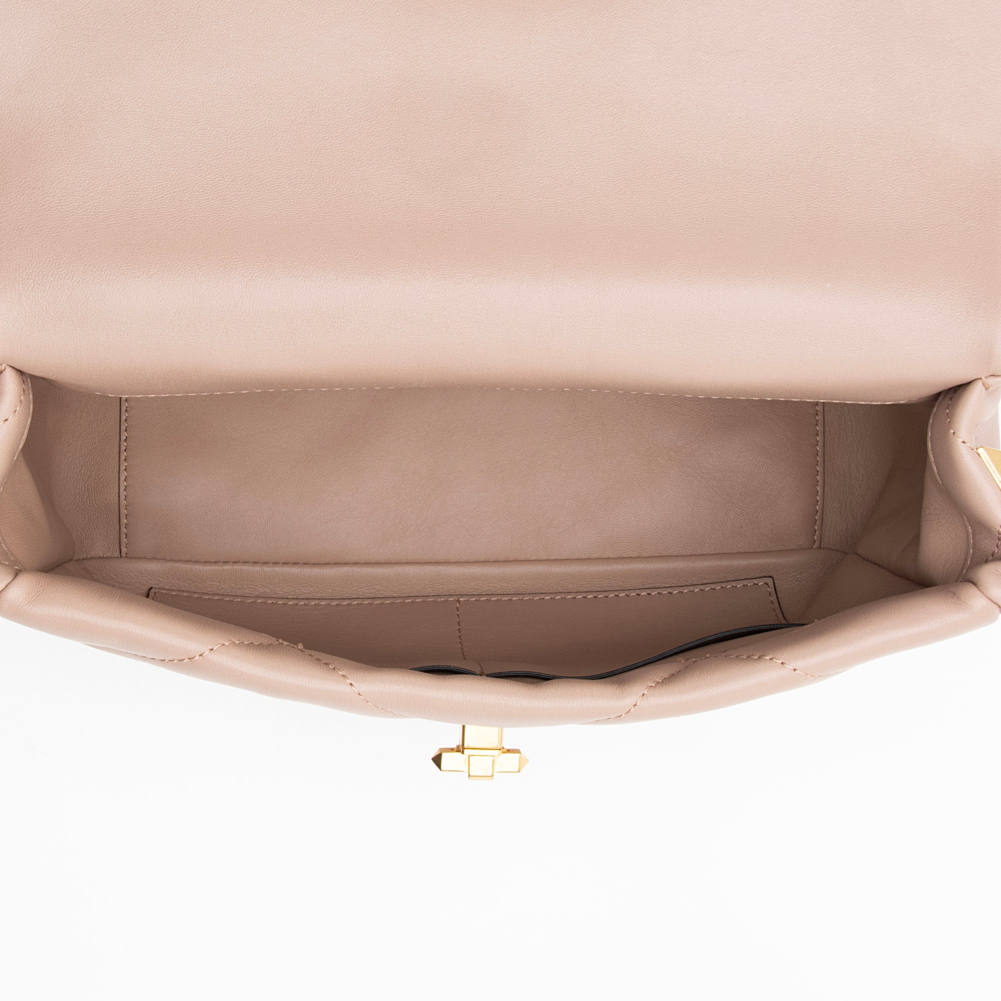 Valentino Calfskin Roman Stud Top Handle Large Shoulder Bag (SHF-22991)
