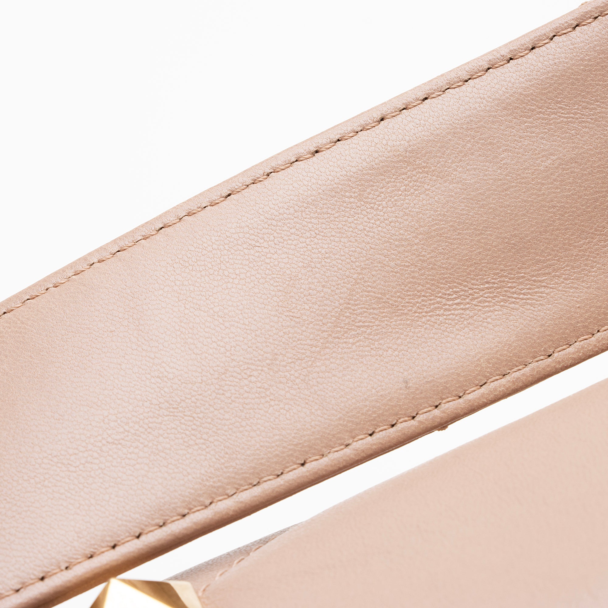 Valentino Calfskin Roman Stud Top Handle Large Shoulder Bag (SHF-22991)