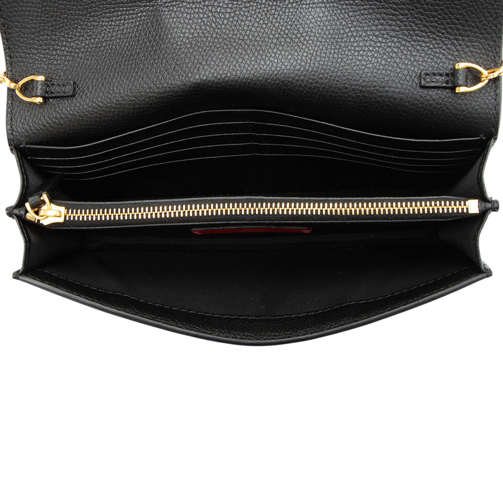 Valentino Calfskin VLogo Wallet on Chain