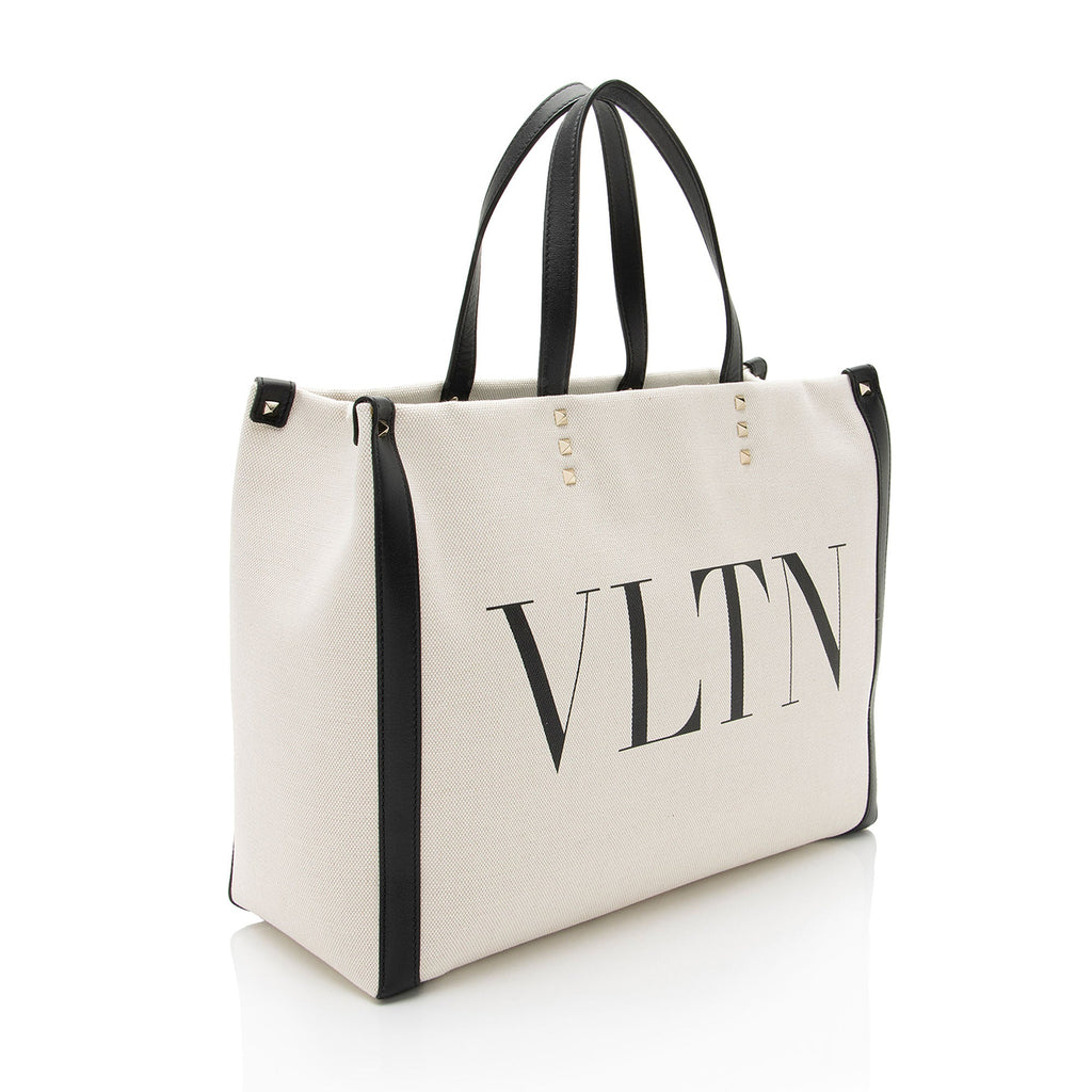 Valentino Canvas Rockstud VLTN Grande Plage Small Tote