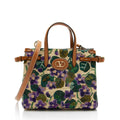 Valentino Raffia Floral Embroidered Antibes Small Tote
