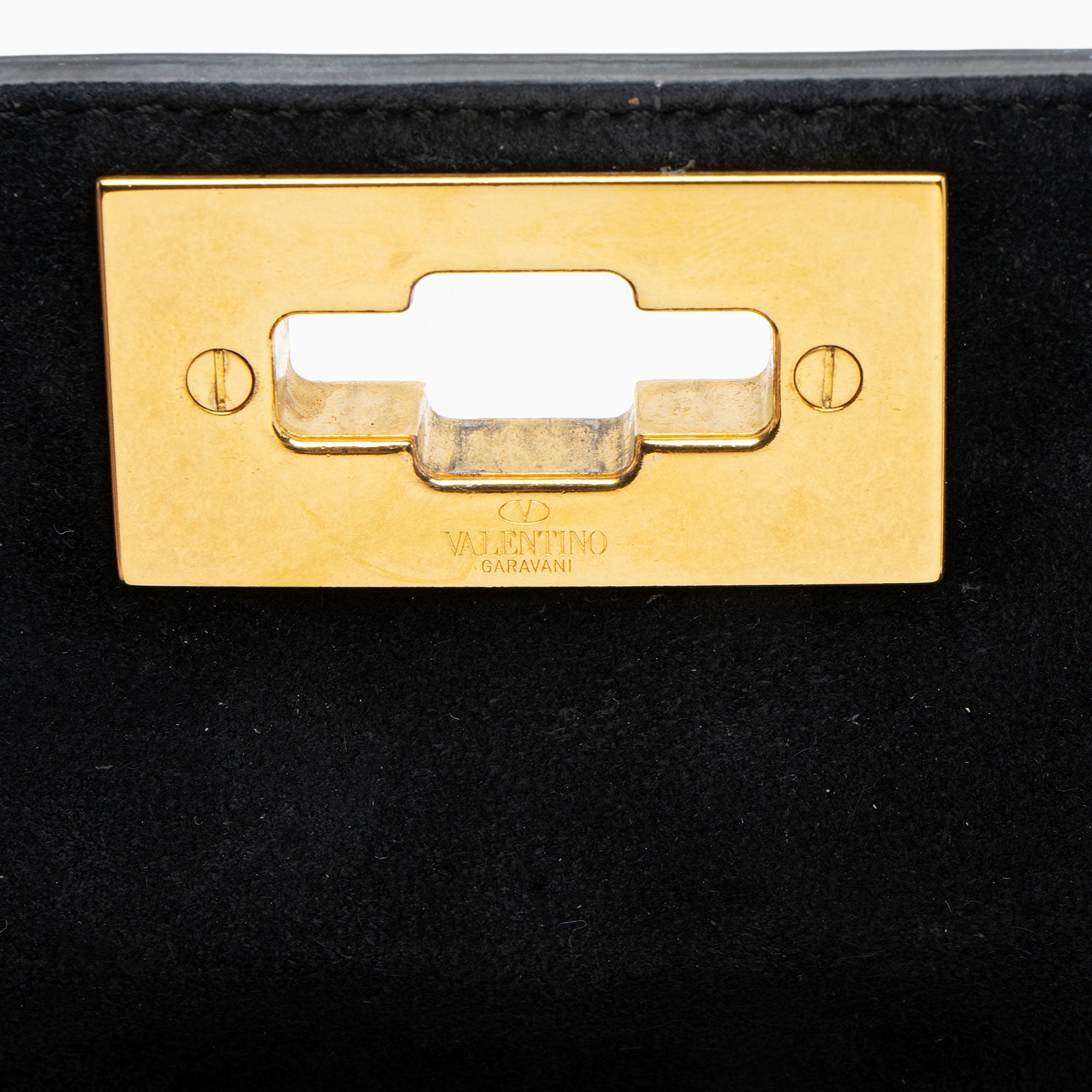 Valentino Grained Calfskin Roman Stud Medium Shoulder Bag