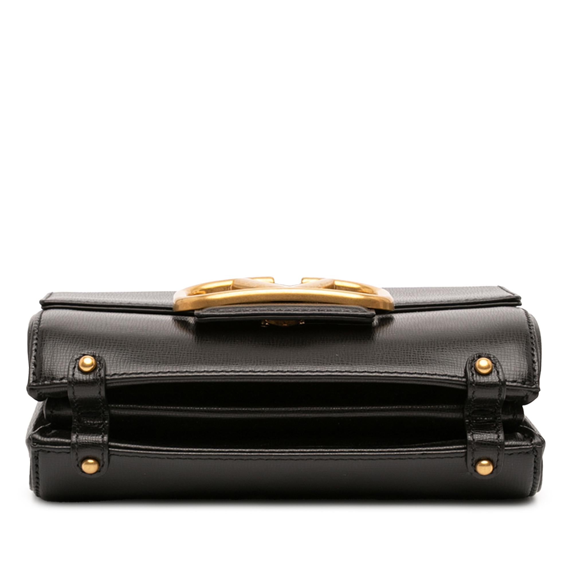 Valentino Grained Calfskin Stud Sign Shoulder Bag