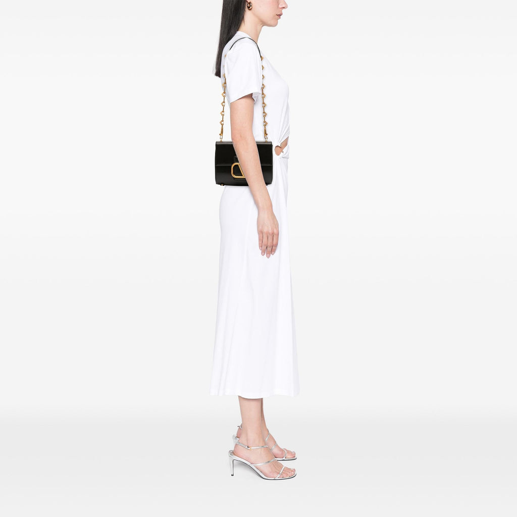 Valentino Grained Calfskin Stud Sign Shoulder Bag