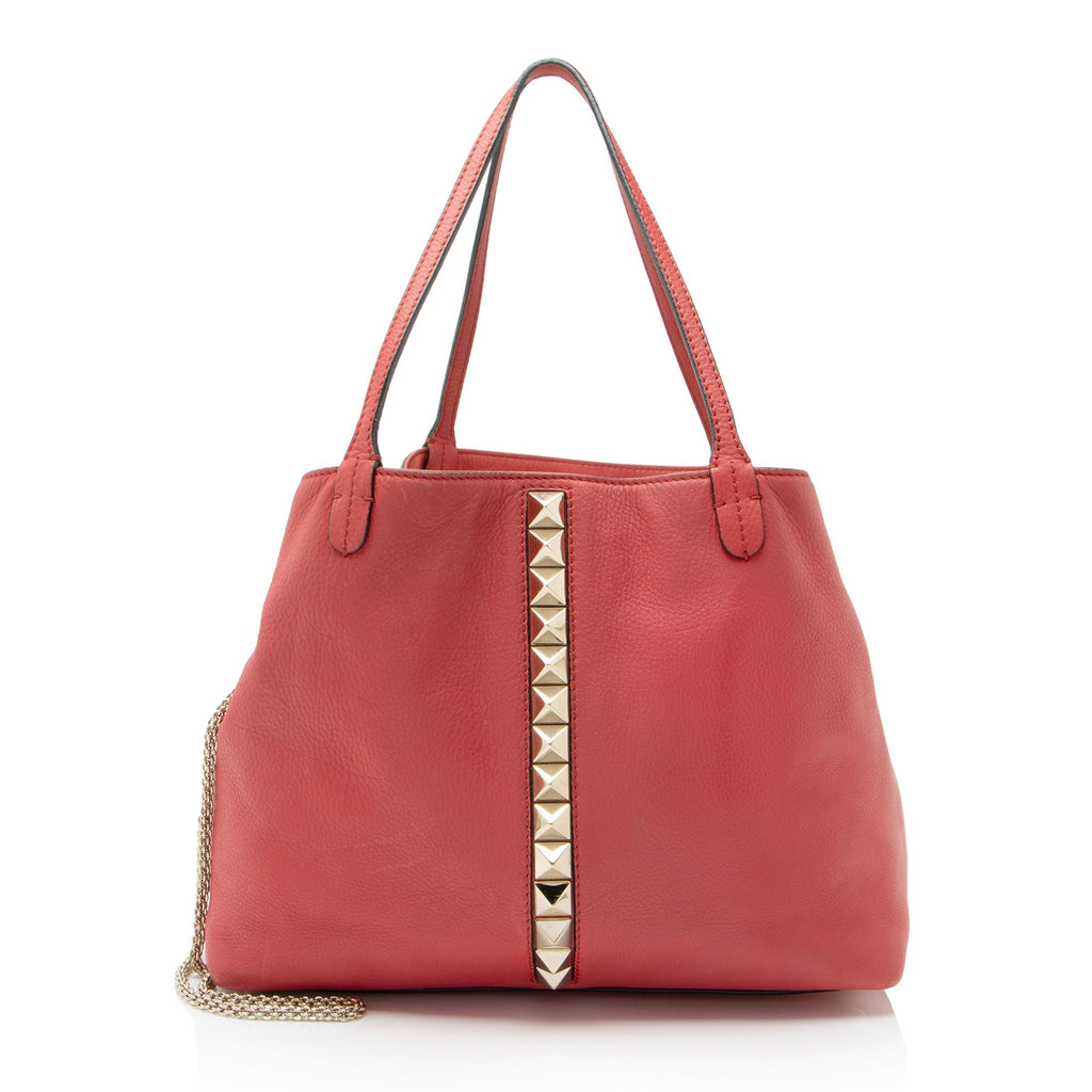 Valentino Grained Calfskin Va Va Voom Rockstud Tote