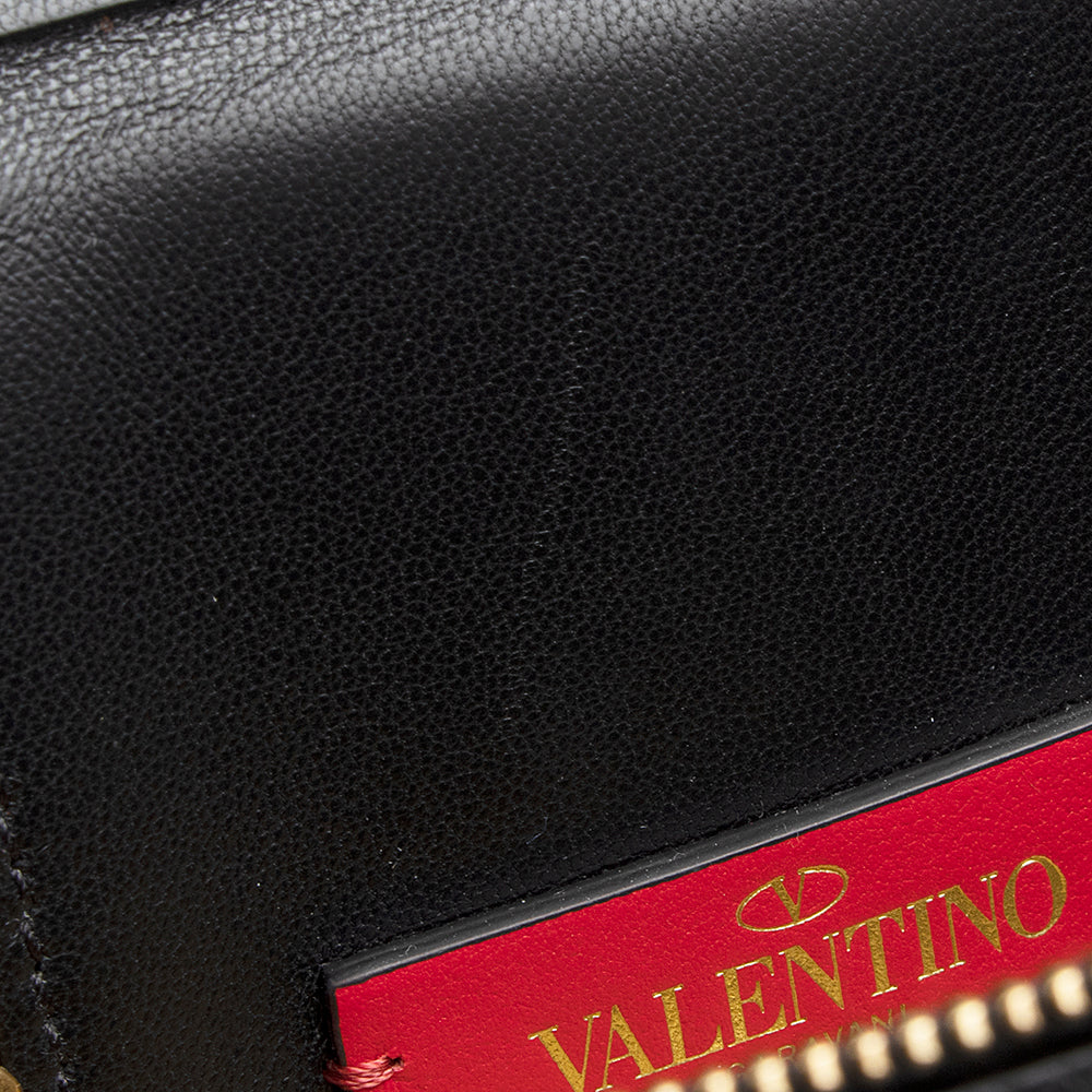 Valentino Grained Calfskin Vsling Chain Vanity Case (SHF-19733)