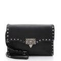 Valentino Grainy Calfskin Rockstud Flip Lock Flap Small Crossbody