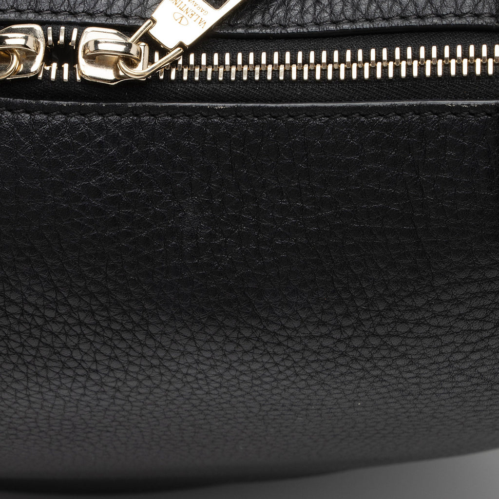 Valentino Grainy Calfskin Rockstud Hobo (SHF-koVIVI)