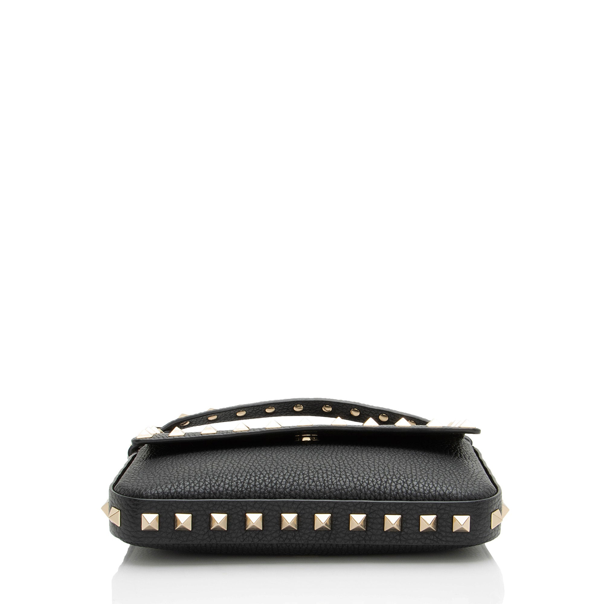Valentino Grainy Calfskin Rockstud Pouch