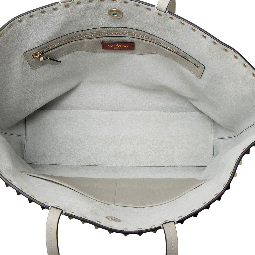 Valentino Grainy Calfskin Rockstud Tote