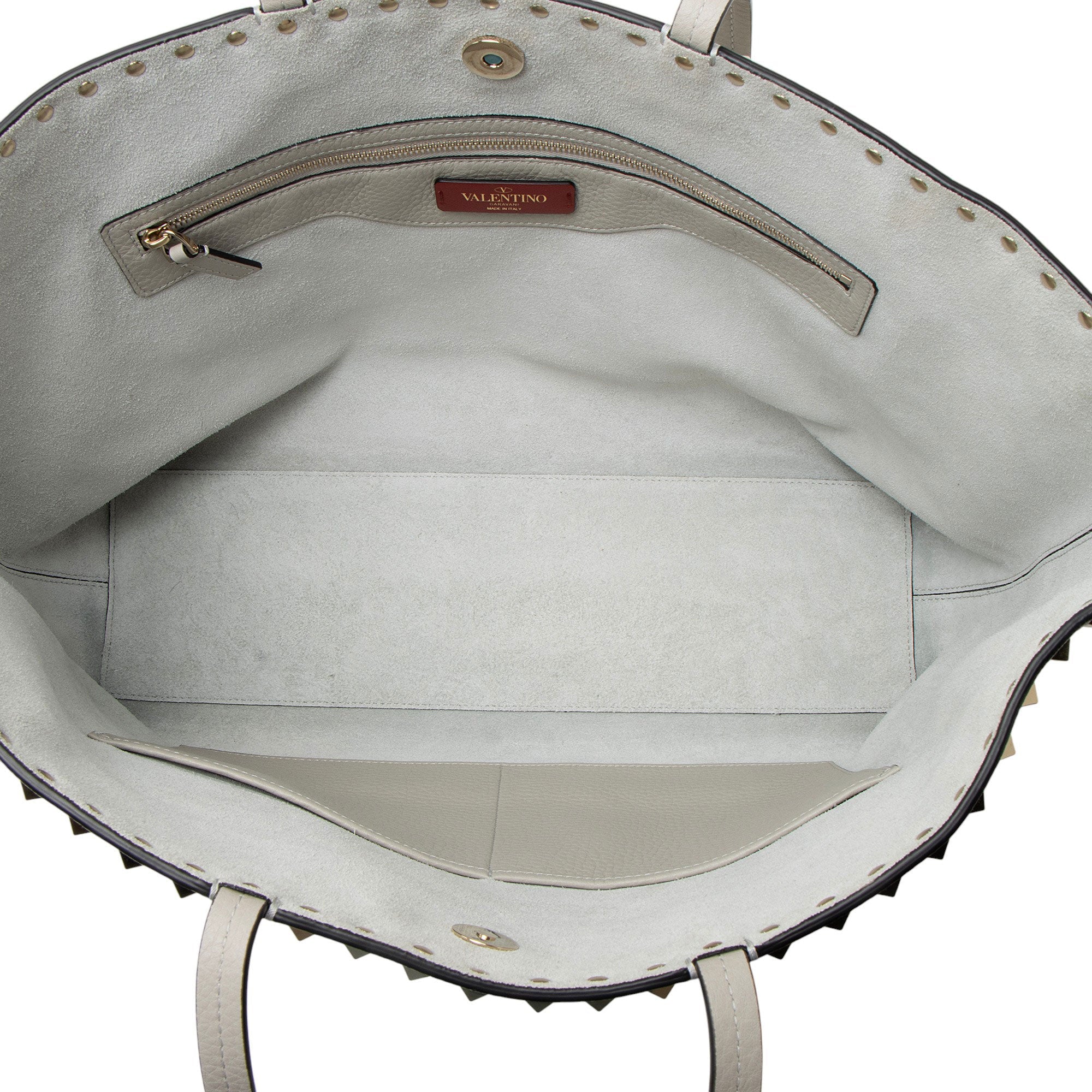 Valentino Grainy Calfskin Rockstud Tote