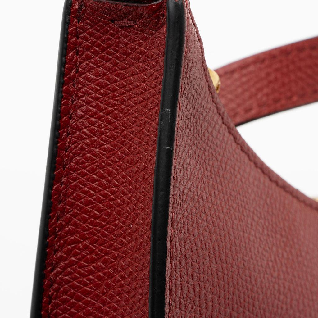 Valentino Grainy Calfskin VLogo Moon Mini Chain Hobo