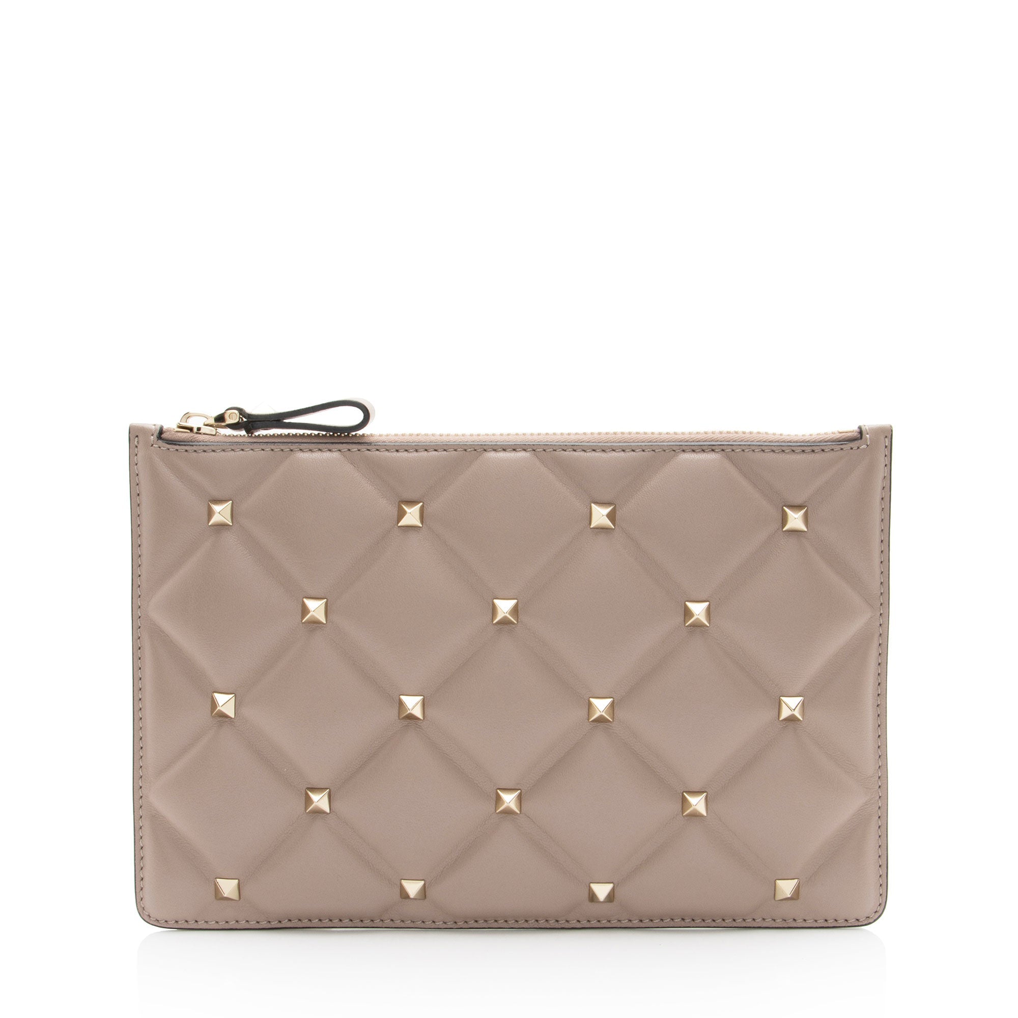 Valentino Lambskin Candystud Small Zip Pouch